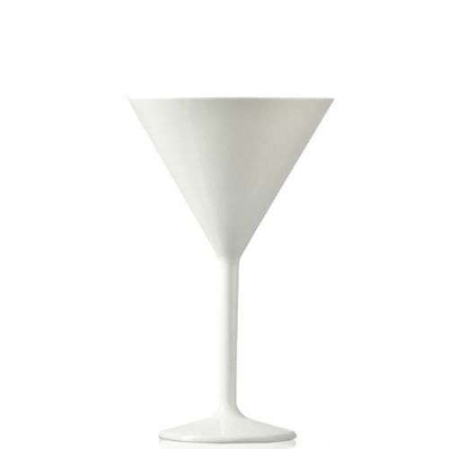 Weißes Kunststoff-Martini-Glas drucken